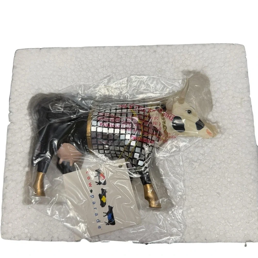 Westland Cow Parade Disco Cow 2001 Decorative figure #9134 w/Box & Tag